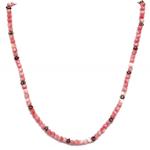 El Coral Necklace Pink Coral 4 mm Faceted Balls and Zamak elements.