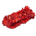 El Coral Bracelet Red Coral Chips 40 mm Width elastic