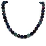 El Coral Collana Agata Rainbow Pallini Sfaccettati 10mm. Chiusura Argentata 