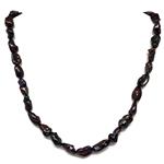 El Coral Necklace Baroque Keshi Black Pearls 7/8mm, 42cm Length, 19gr Weight