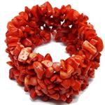El Coral Bracelet Orange Coral Chips 40 mm Width elastic