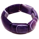 El Coral Purple striped agate bracelet 18x32mm.