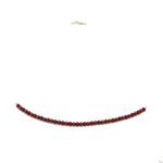El Coral Collana Corallo Rosso e Ematite Pallini da 3mm. Imfilata con Nylon trasparente Lunghezza 45cm. chiusura Argentata