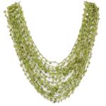 El Coral Collana Olivina/Peridot Chips da 6mm. 18 Fili Lunghezza a Scalare