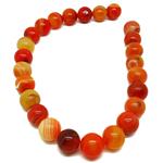El Coral Agate Orange Striata 16mm pellets. Only Wire Without Closure