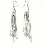 El Coral Earrings Multicolour Pearls with Spiral Setting, 10 Pendants