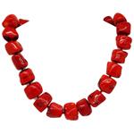 El Coral Collar Coral Rojo Piezas Barrocas 26 mm, Peso 450 gr