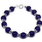 El Coral Amethyst bracelet 10 mm 19 cm balls with zamak