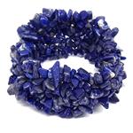 El Coral Bracciale Lapislazuli Chips da 7mm. Infilato con Elastico Lunghezza 19cm. Senza chiusura 