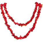 El Coral Collar Coral Rojo Chips 80 cm Longitud sin Cierre
