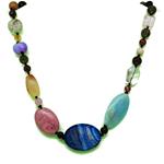 El Coral Collana Mix Stone Forme varie da 6 a 28mm. Lisce e Sfaccettate Chiusura Argentata Lunghezza 51mm. Peso 79gr.           