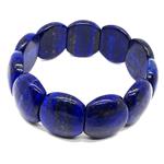 El Coral Bracciale Lapislazuli Cuscino 18x24mm. Infilato con 2 Elastici Diametro Interno 60mm. Peso 60gr.