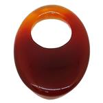 El Coral Red Agate Creole Length 35x25mm. Weight 5.8gr.