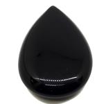 El Coral Agata Nera Mandorle Goccia 24x37-h9mm. con Mezzo Foro Peso 10,5gr. 