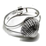 Coralli di Sardegna Ring Silver Filigree Shell 10x11mm, Adjustable