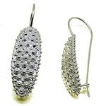 El Coral Earrings Silver Filigree Oval 10x24.5mm, Pendant 35mm Length