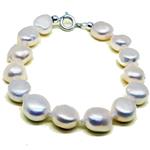 El Coral Bracelet Light Rosy Round Baroque Pearls 10mm with Clasp