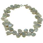El Coral Necklace Cream Colour Keshi Flat Pearls 12/14mm, 45gr Weight