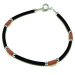El Coral Bracciale Corallo rosa cannette con caucciu cm 18