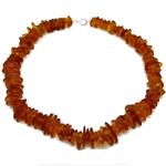 Coralli di Sardegna Amber Necklace chips 8mm 12mm 42 cm Silver 24 gr