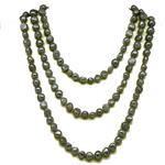 El Coral Necklace Light Grey Pearls 10mm, 180 cm Length