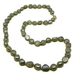 El Coral Necklace Grey Button Pearls 10mm, 60cm Length, 55gr Weight