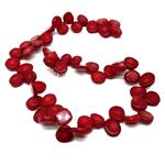 El Coral Filo Corallo Rosso Dischi con Foro Superiore 10/12mm. Spessore 3/4mm. Lunghezza 40cm. Peso 50gr. 