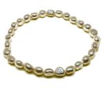 El Coral Bracciale Perle Rosate Barocco 5/6mm. Elastico Lunghezza 19cm. Peso 6gr. 