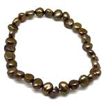 El Coral Bracciale Perle Bronzo 6mm. Elastico Lunghezza 18cm. Peso 7gr. 