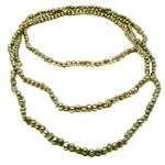 El Coral Collar Perlas Verde Claro Botón 4x6mm, 150cm Longitud