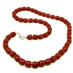 El Coral Collar Coral Rojo en Forma de Barril 9/9.5x9.5mm, 84gr de Peso