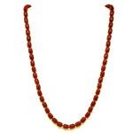 El Coral Collar Coral Rojo en Forma de Barril 7.5x8.5mm, 50gr de Peso