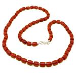El Coral Collar Coral Rojo en Forma de Barril 7x7.5mm, 45gr de Peso