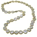 El Coral Collana Perle Akoya Flat 12/13mm. Chiusura Argentata Lunghezza 63cm. Peso 43gr.