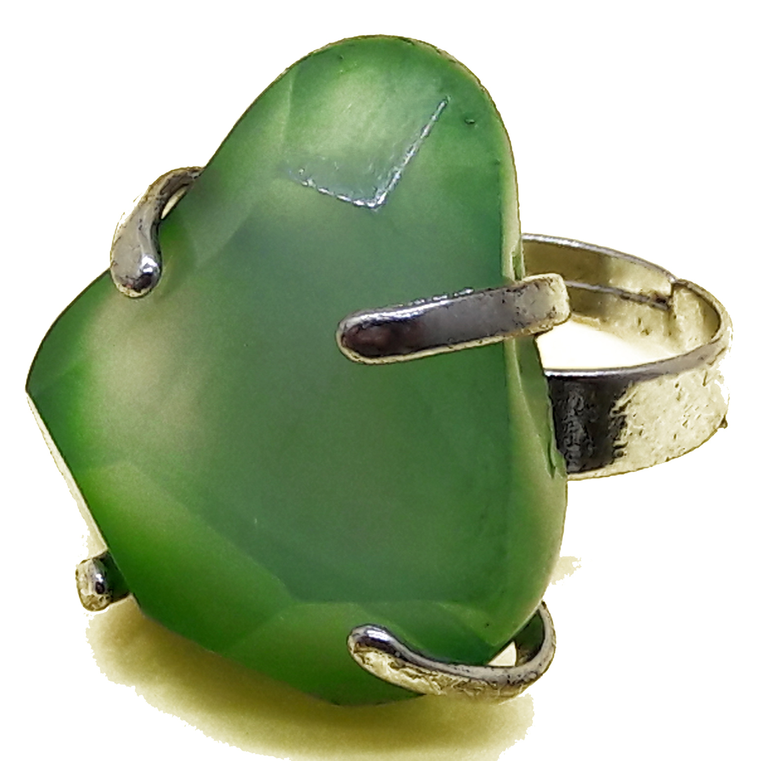 Anello in Agata Verde sasso