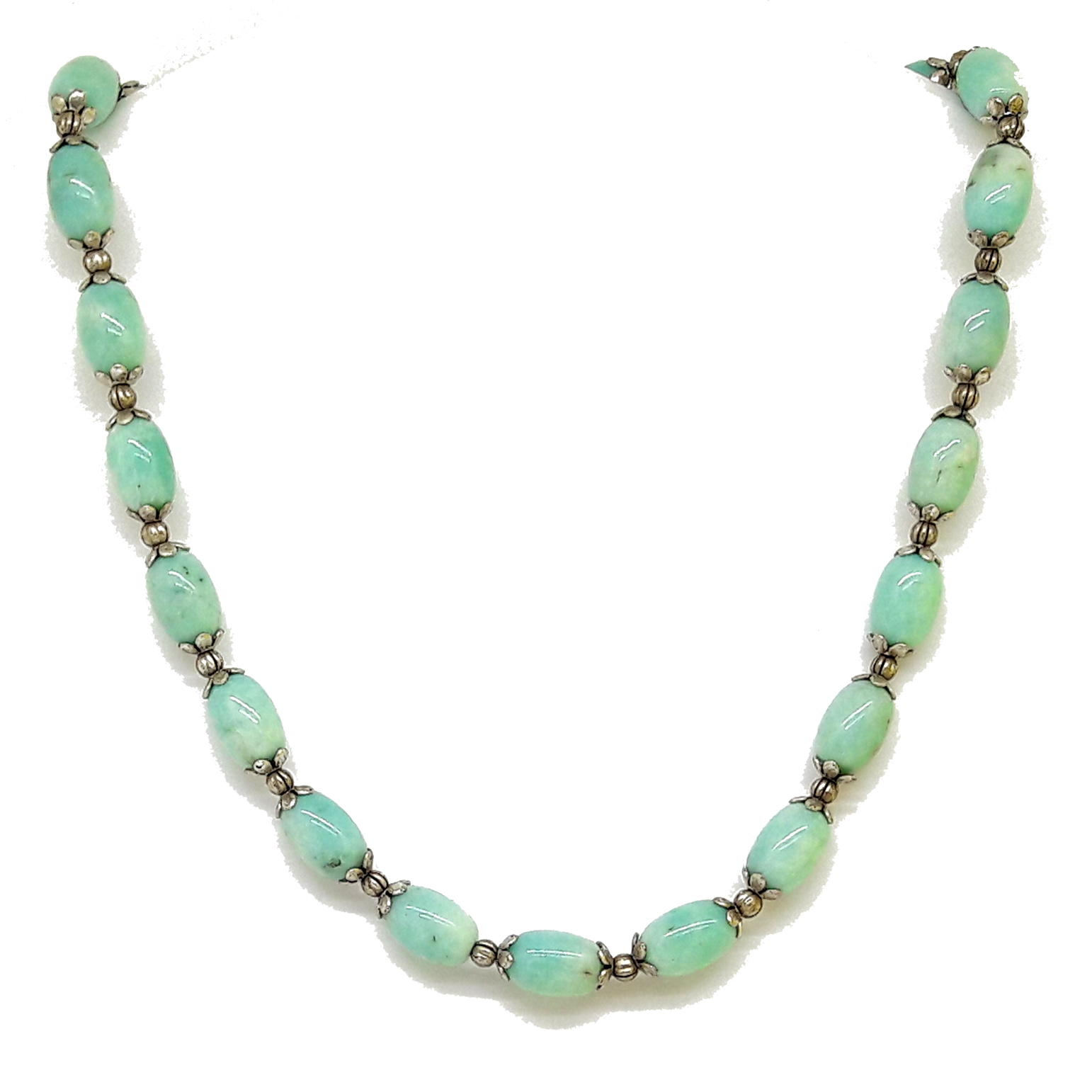 Collar Amazzonita bariles e zamak