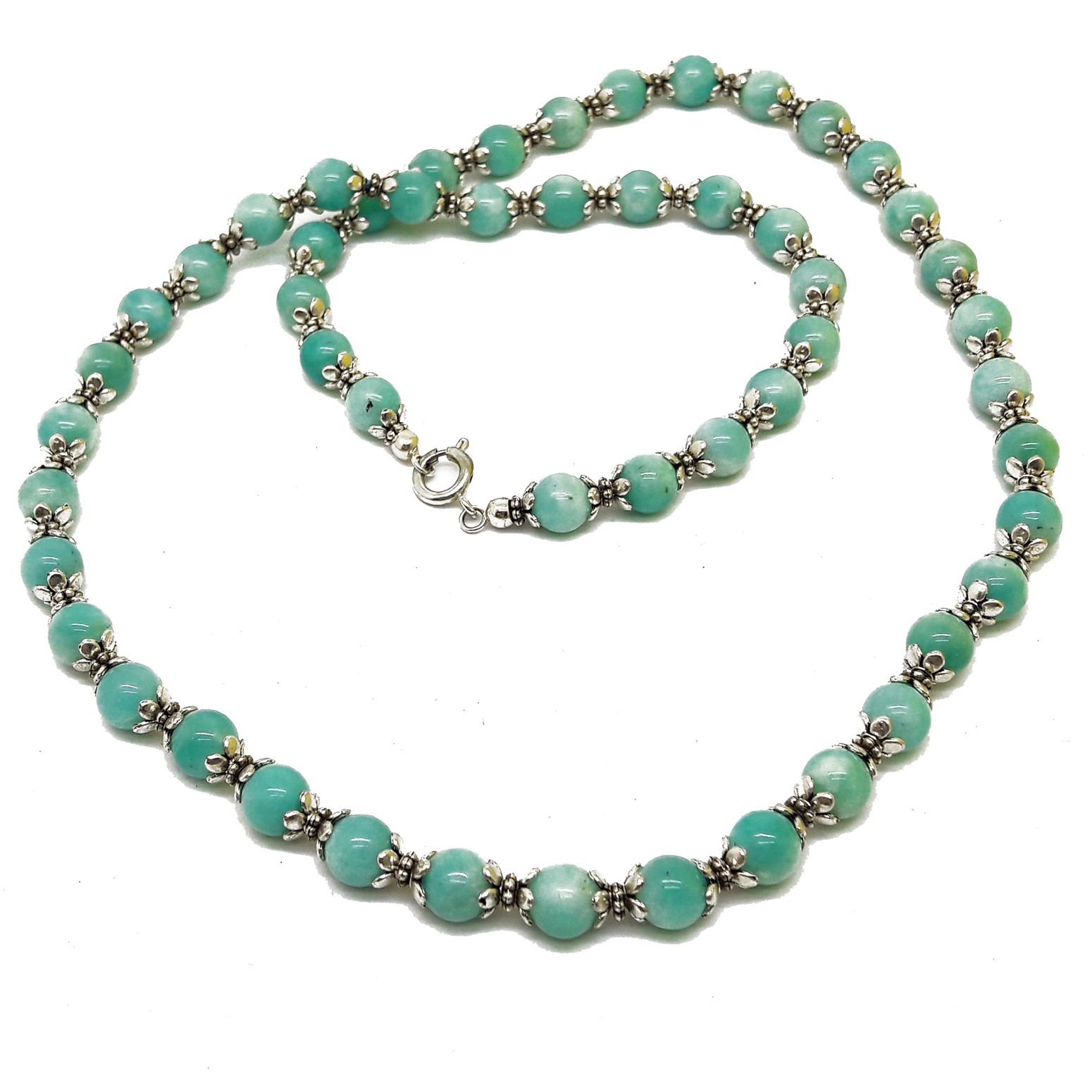 Collar de Amazzonite y Zamak