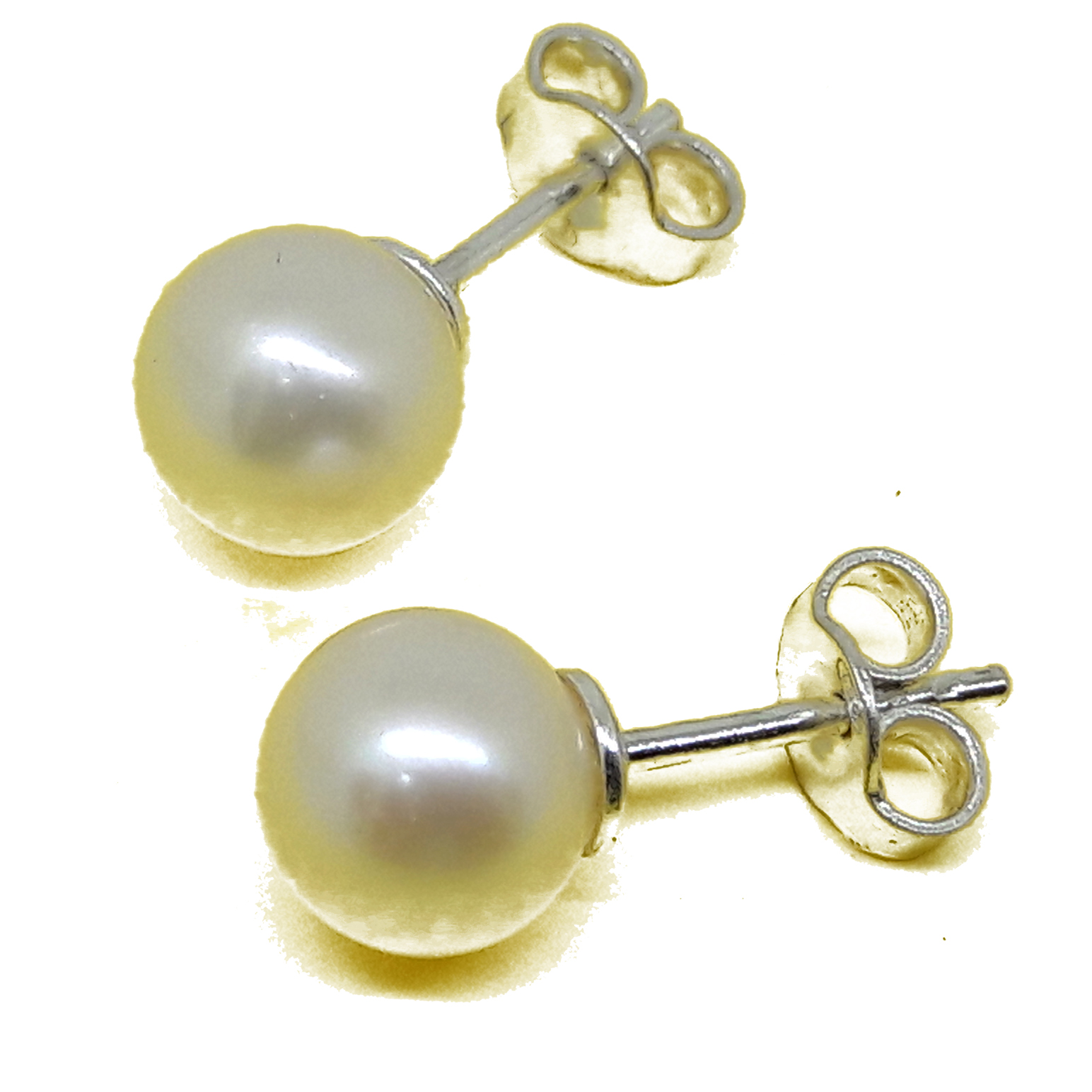 Orecchini di perle con sfera di sette mm
