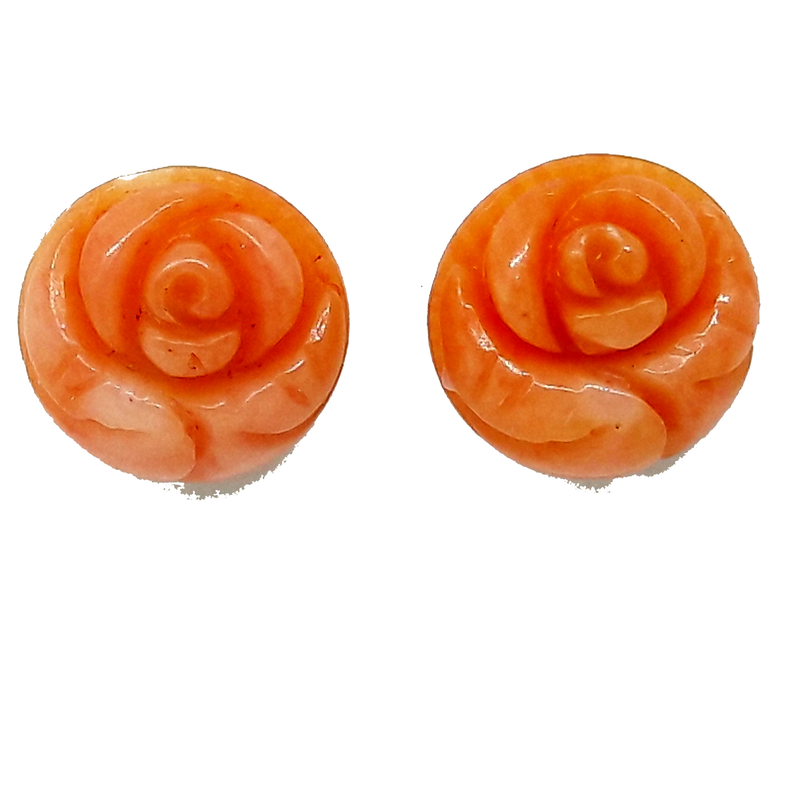 Pendientes rosas de coral rosa